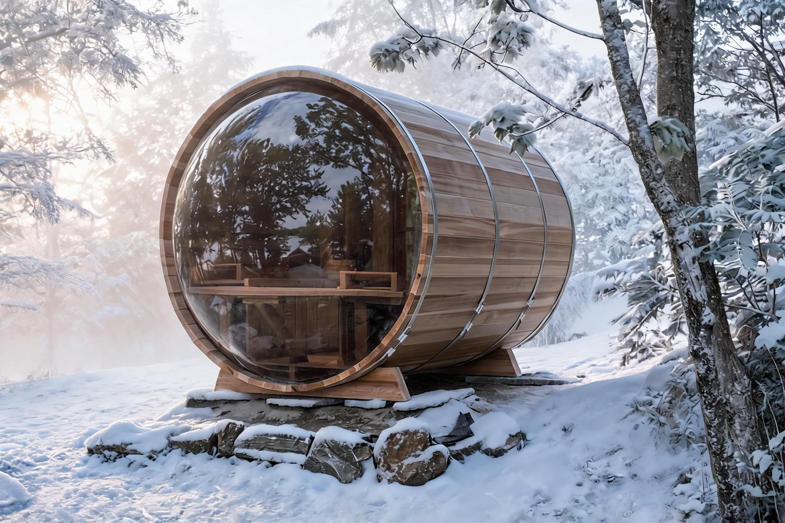 Sauna stenen met opstijgende stoom